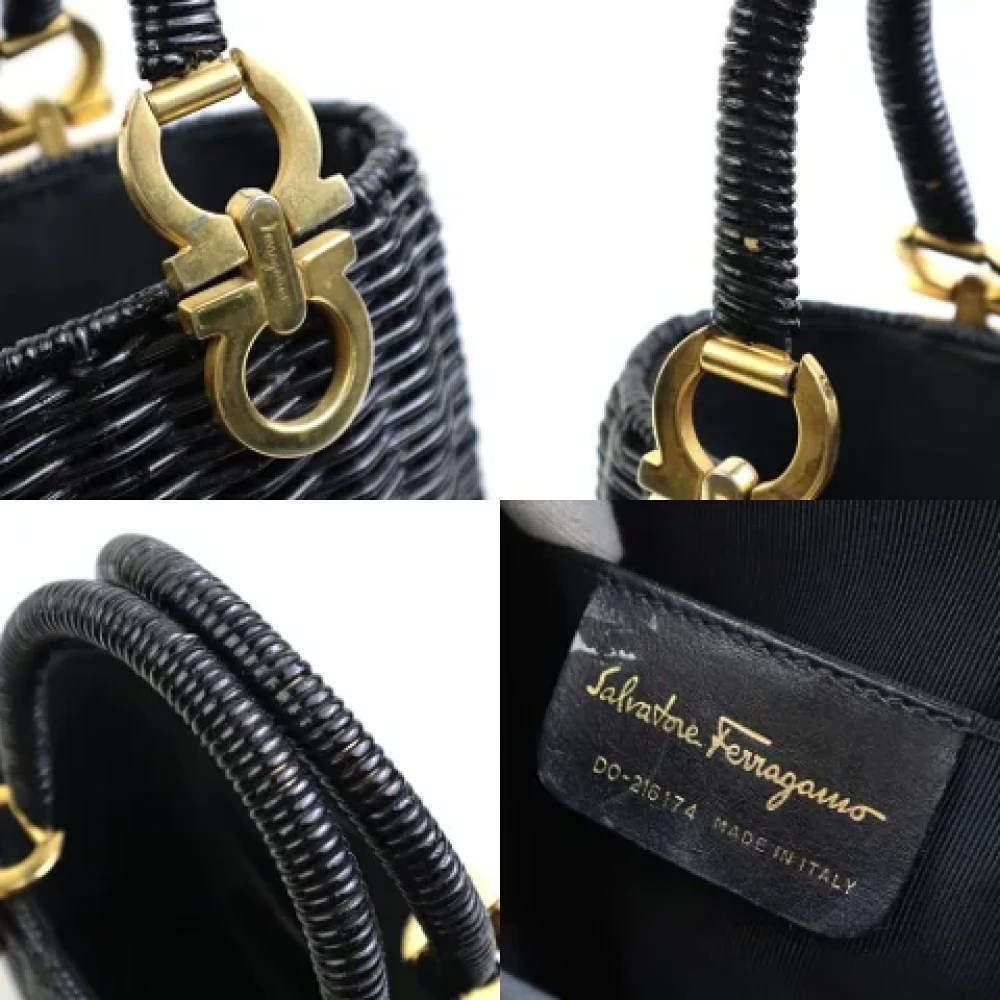 Salvatore Ferragamo Pre-owned Fabric handbags Black Dames