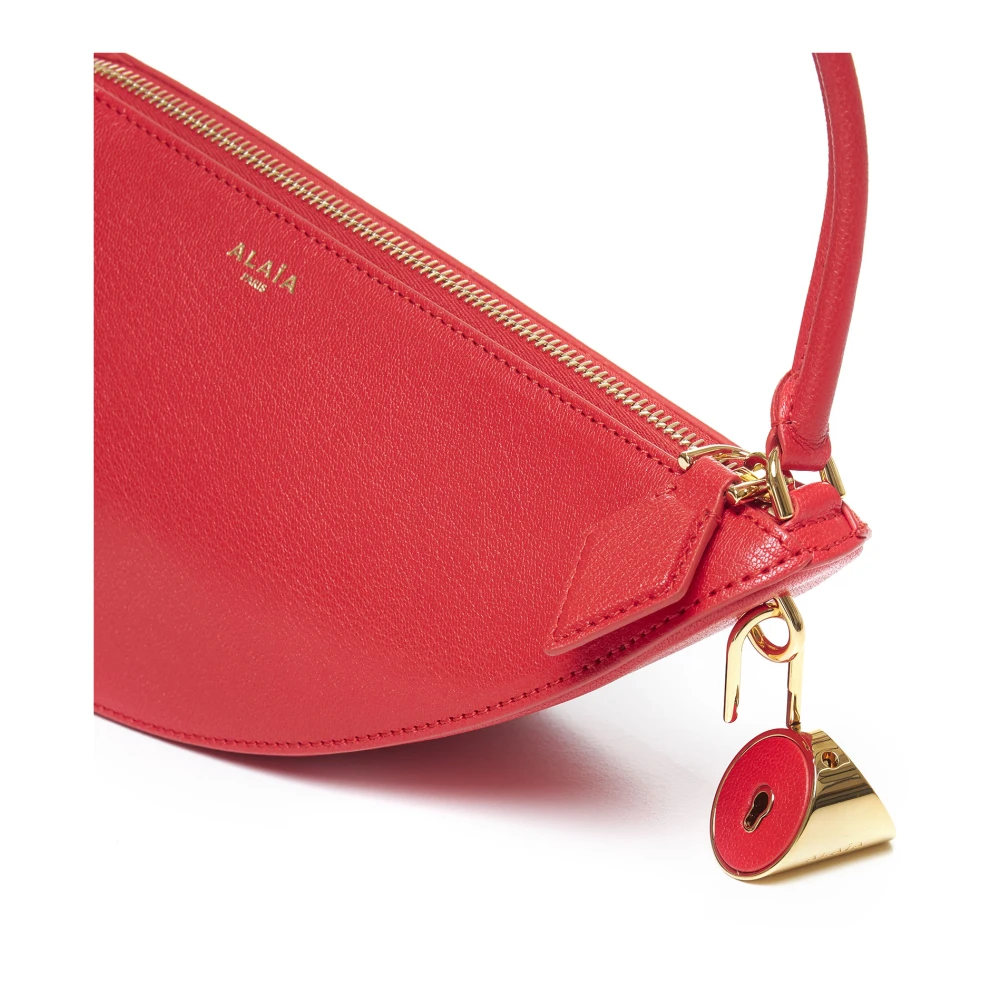 Alaïa Le Demi-Coeur Rode Leren Tas Red Dames