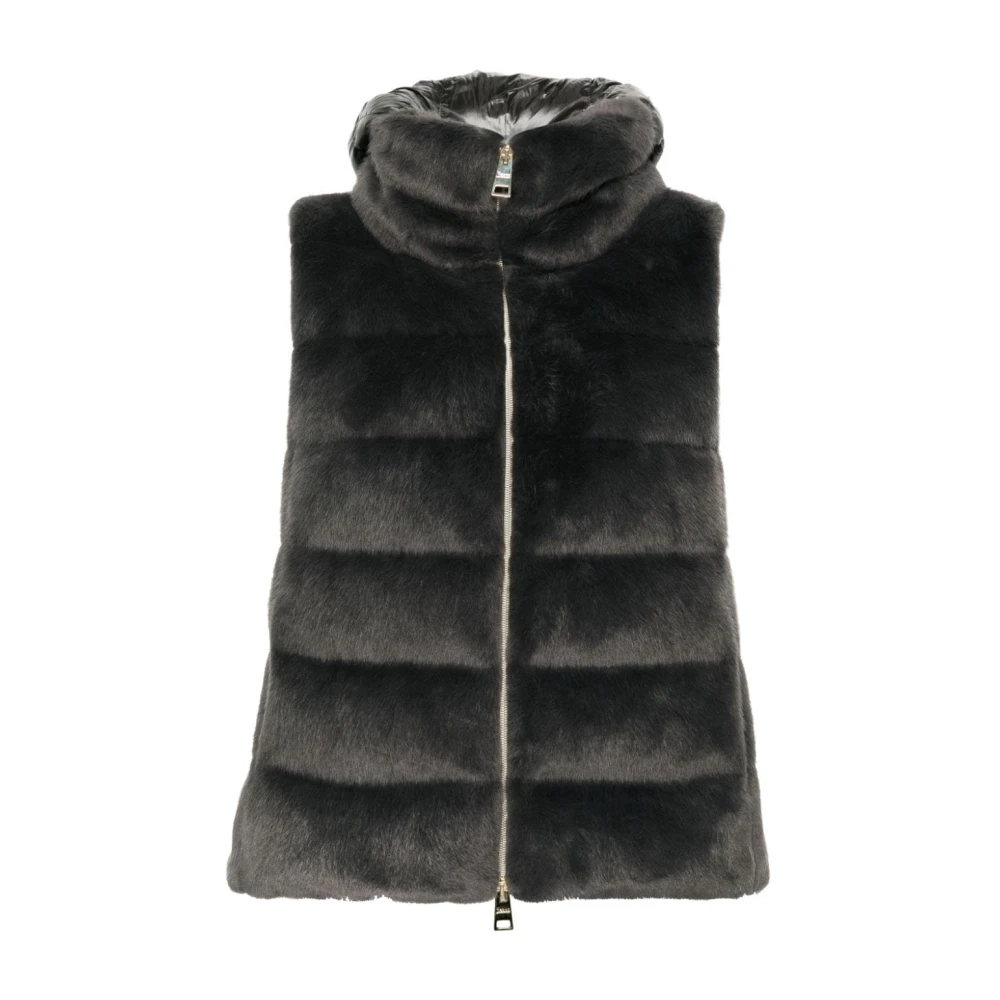 Herno Grijze Bontvest Black Dames
