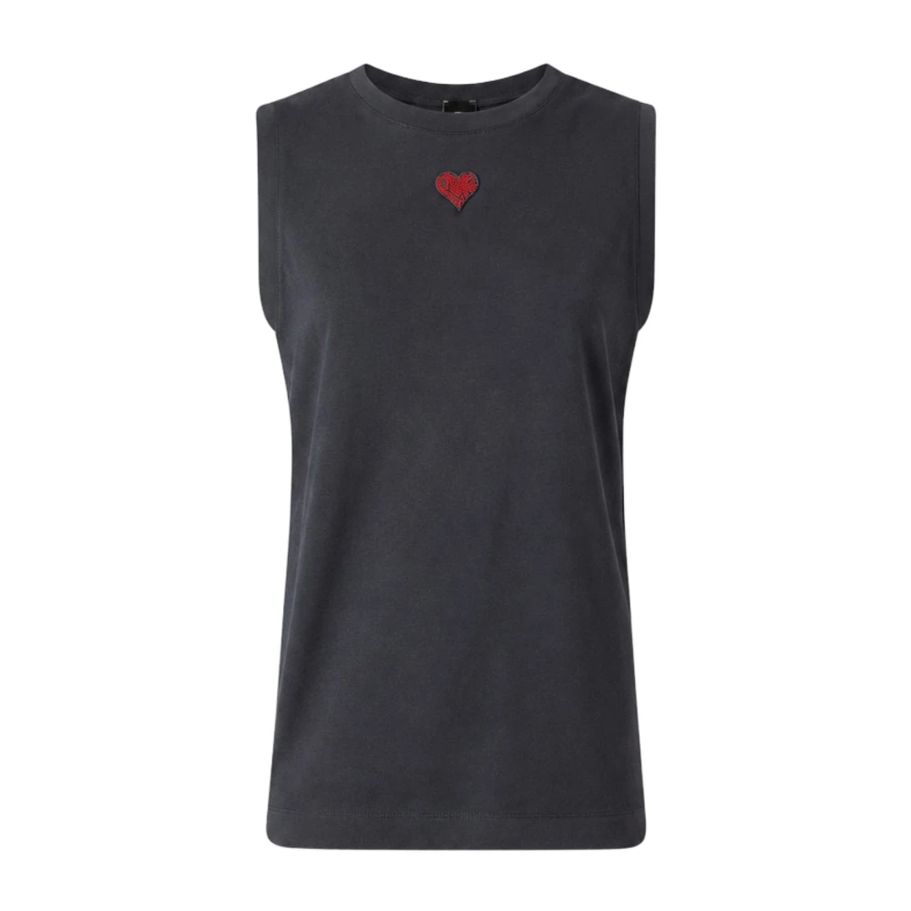 Pinko Women's Black Casimiro Canotta - Sleeveless Tops - S - Tops