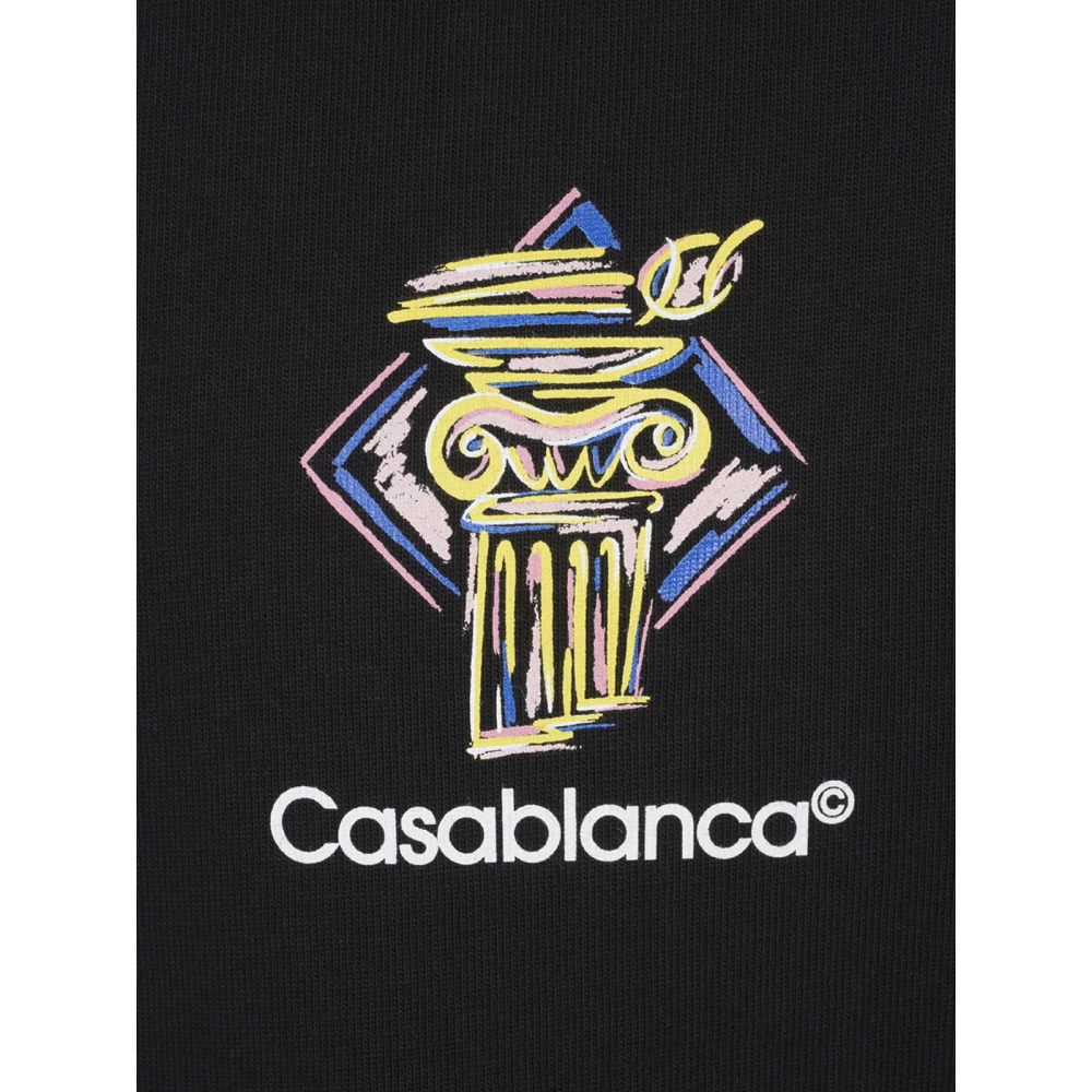 Casablanca Diamanten Kolom Bedrukt T-shirt Black Heren