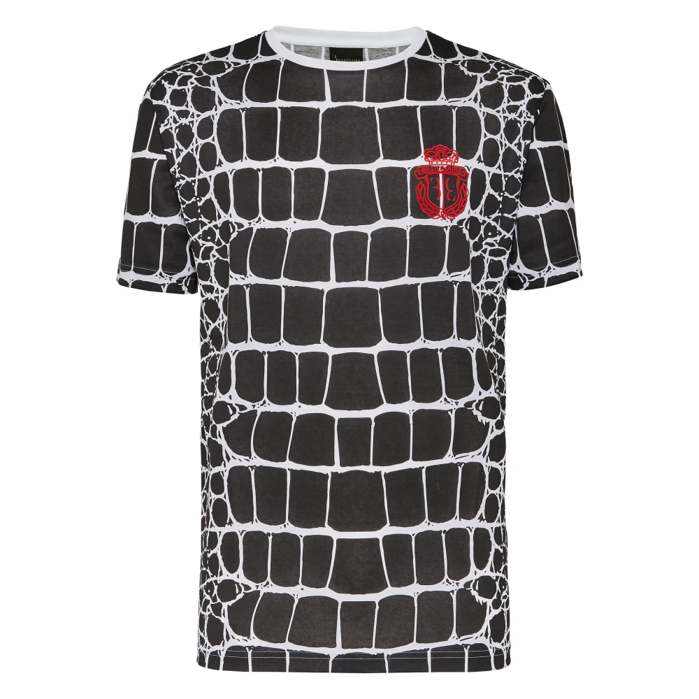 Billionaire Svart T-Shirt Rund Hals Crest