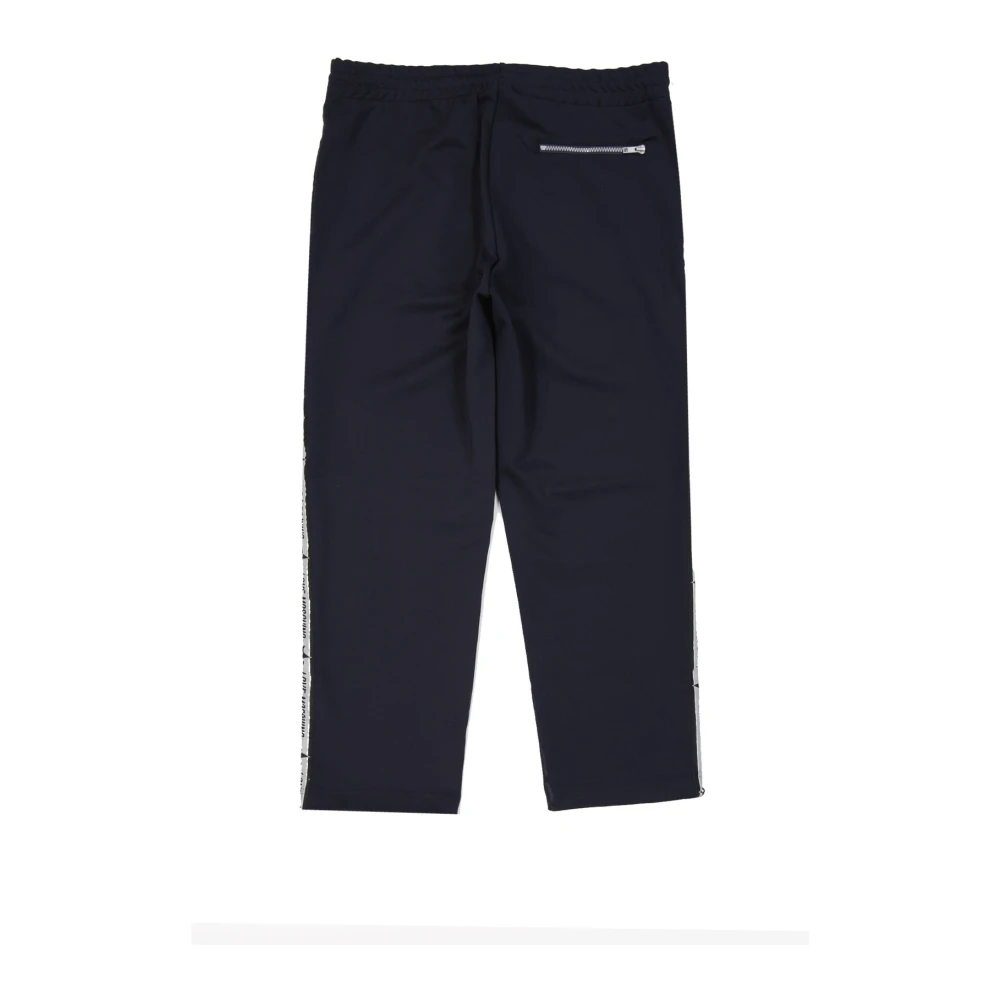 Love Moschino Logo Sweatpants met Zijlogo Banden Blue Heren