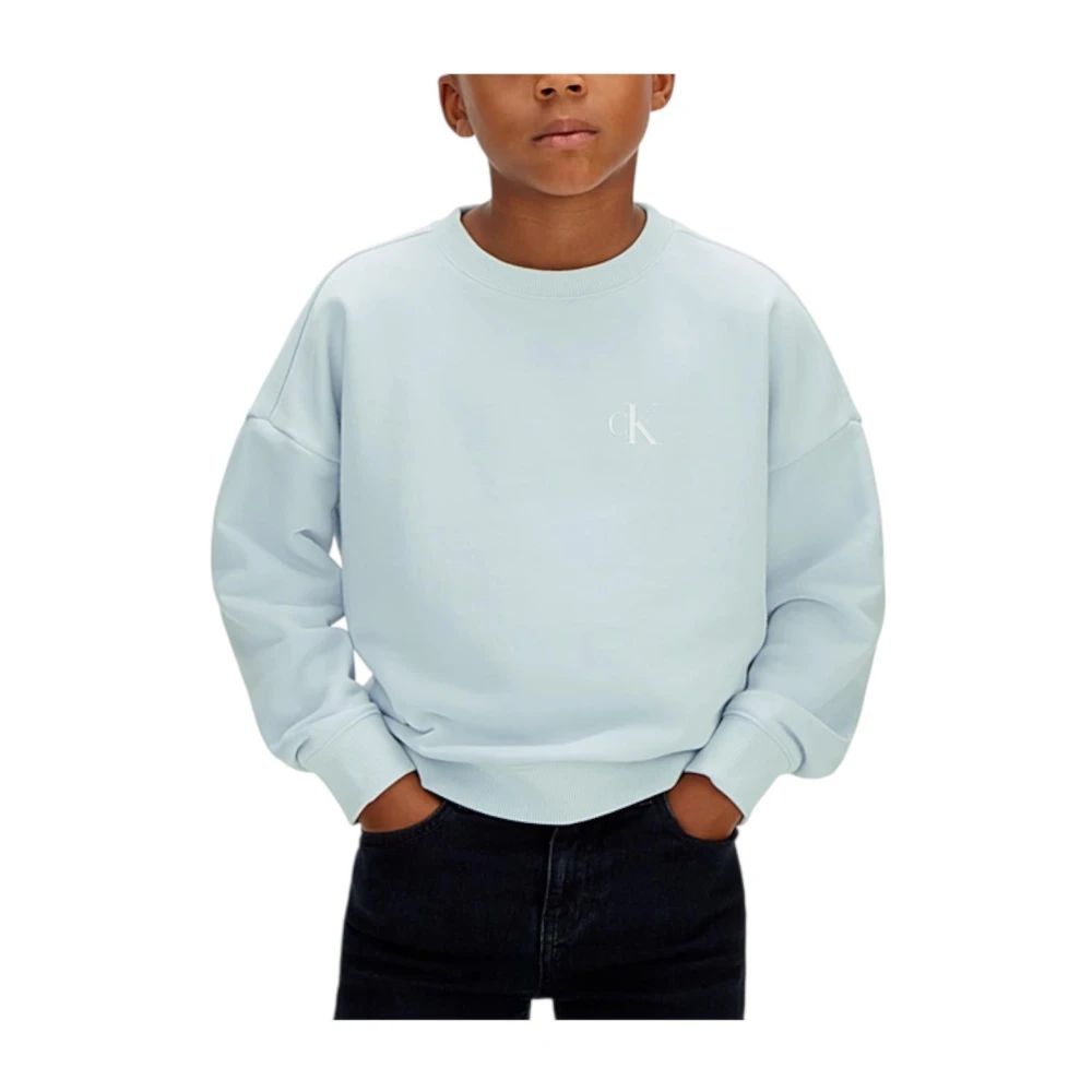 Calvin Klein Boys Blue Oversized Sweatshirt - Kids Sweatshirts - 6 Y - Kids