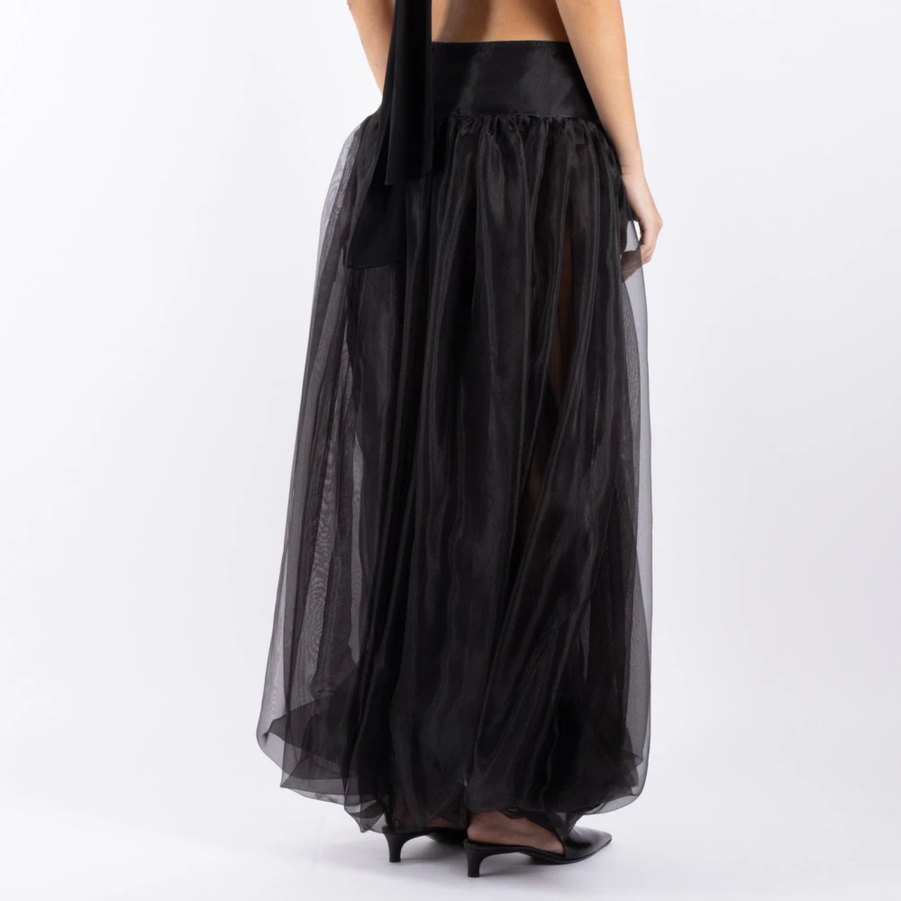 The Garment Zwart Polyester Katoenen Jurk Black Dames