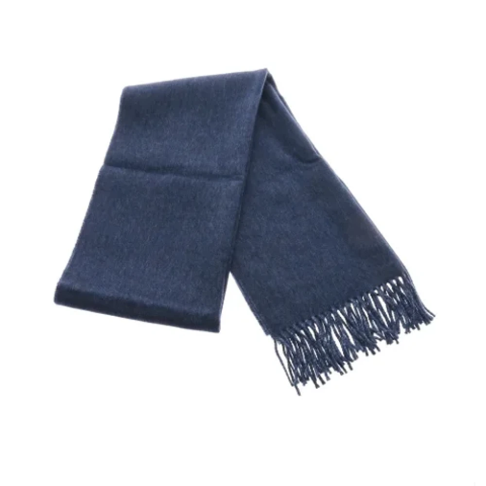 Hermès Vintage Pre-owned Cashmere scarves Blue Dames