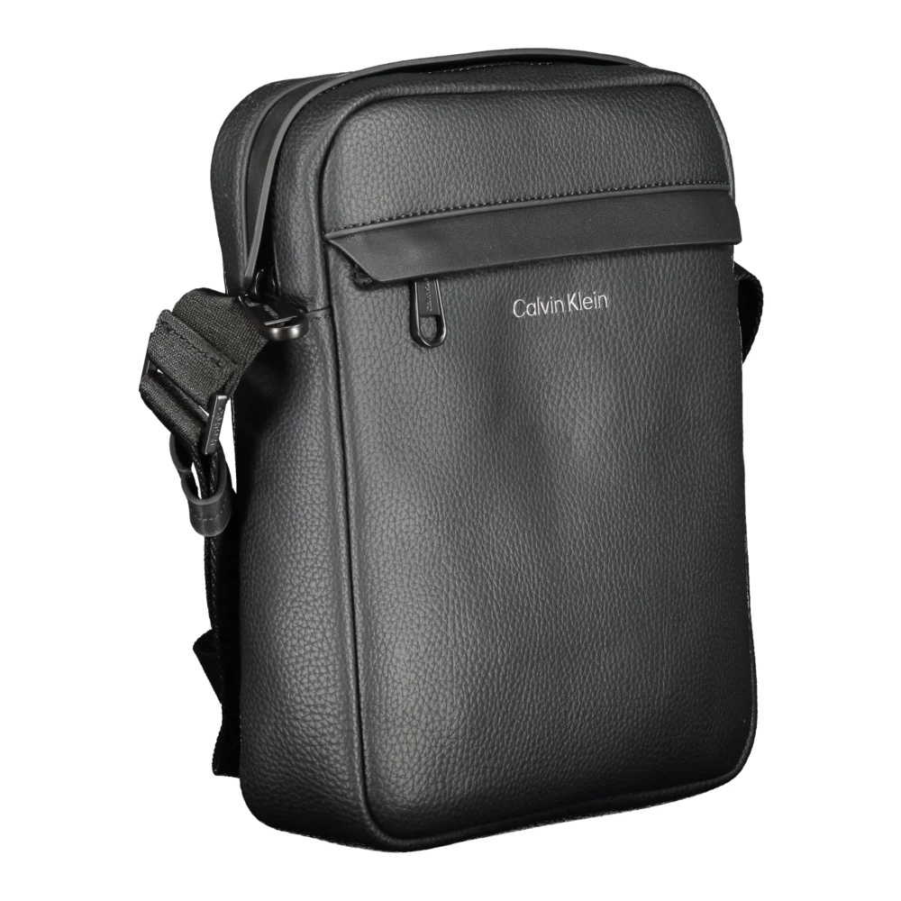 Calvin Klein Zwarte Heren Schoudertas Verstelbare Band Black Heren