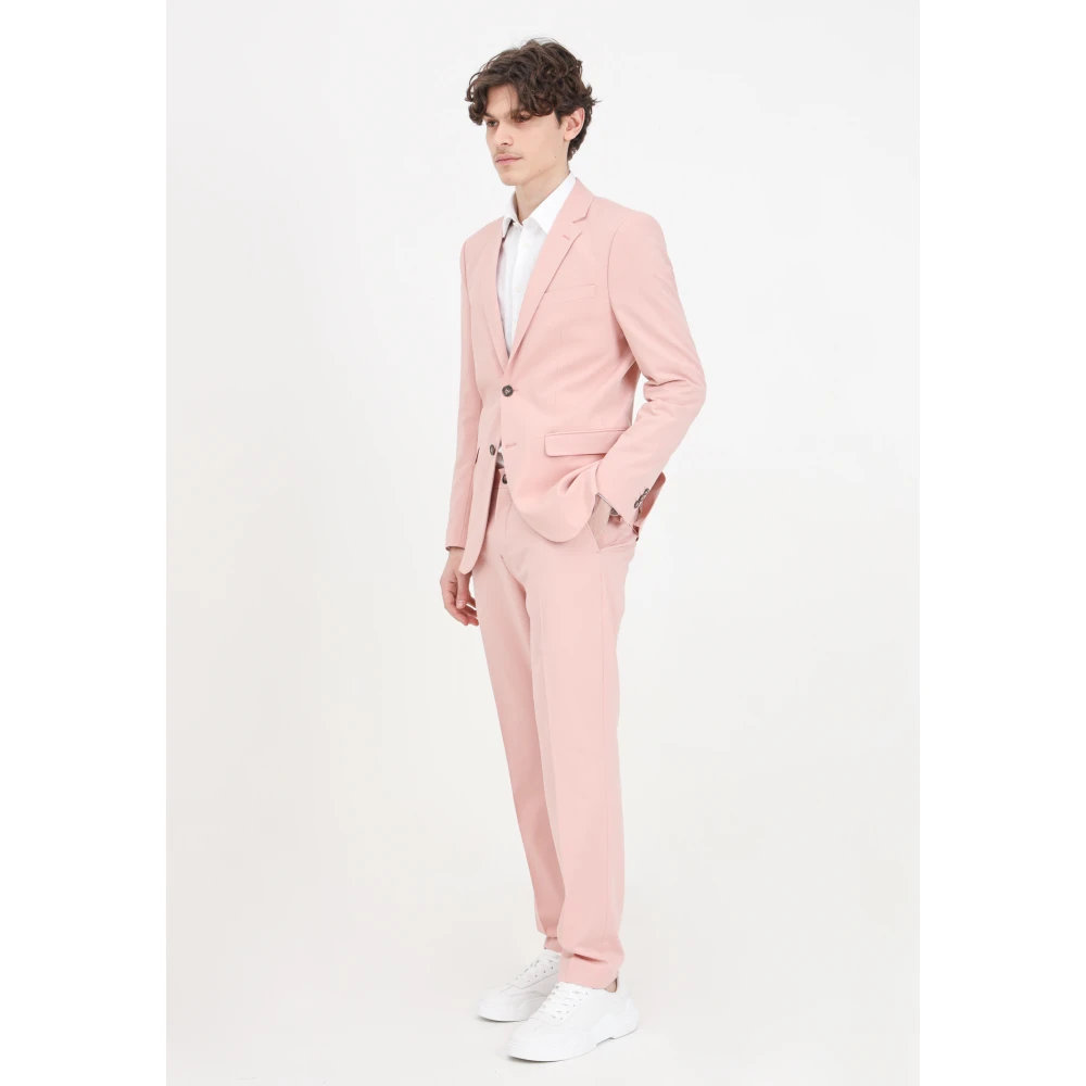 Selected Homme Elegante herenbroek met zakken en knopen Pink Heren