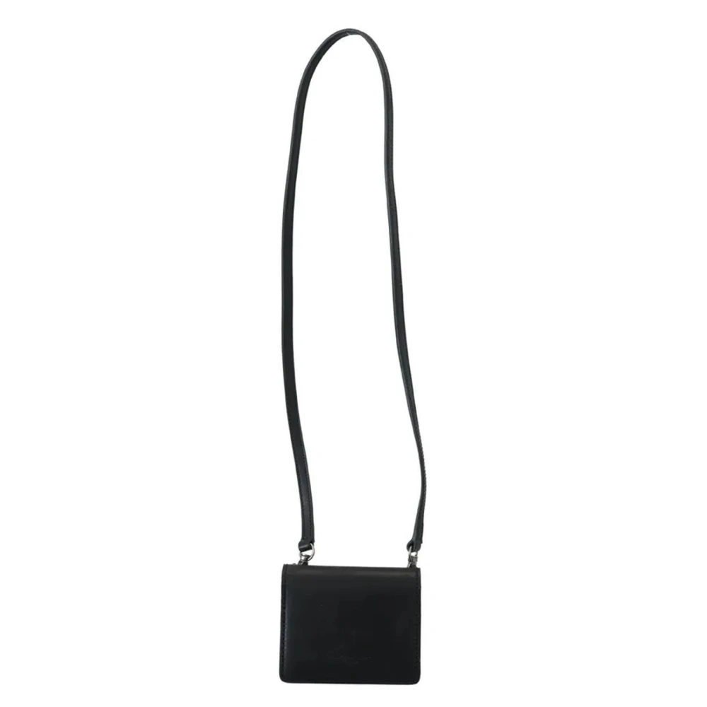 Dolce & Gabbana Women's Black Mini Bags, One Size, Leather Wallet Classic Snap Closure