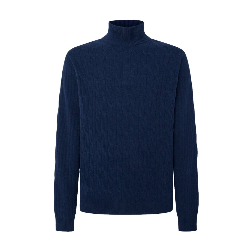Hackett Stijlvolle Pullover Sweater Blue Heren
