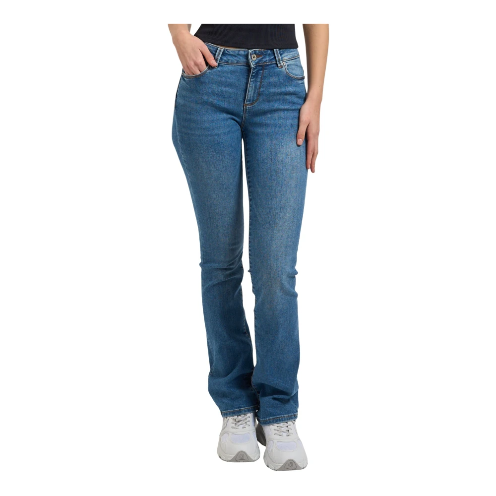 Fracomina Vrouw Blauw Jeans Dames, W31, Katoen, Bootcut Jeans Met Push-Up Effect
