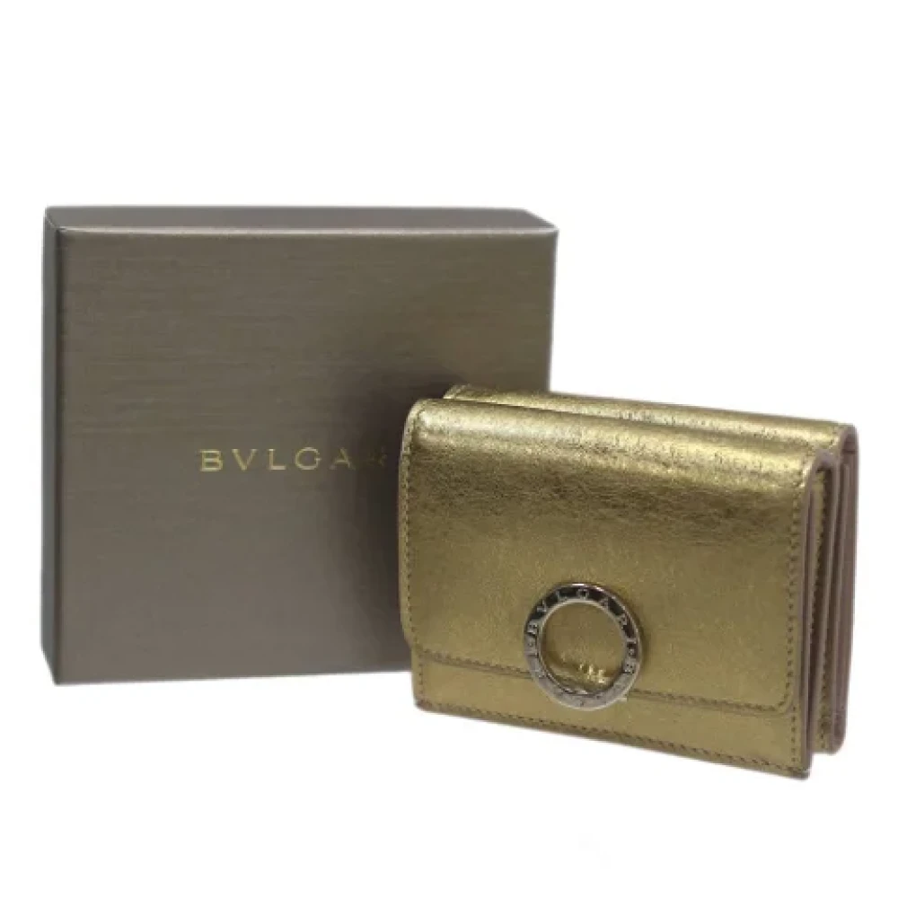 Bvlgari Vintage Pre-owned Fabric wallets Yellow Dames
