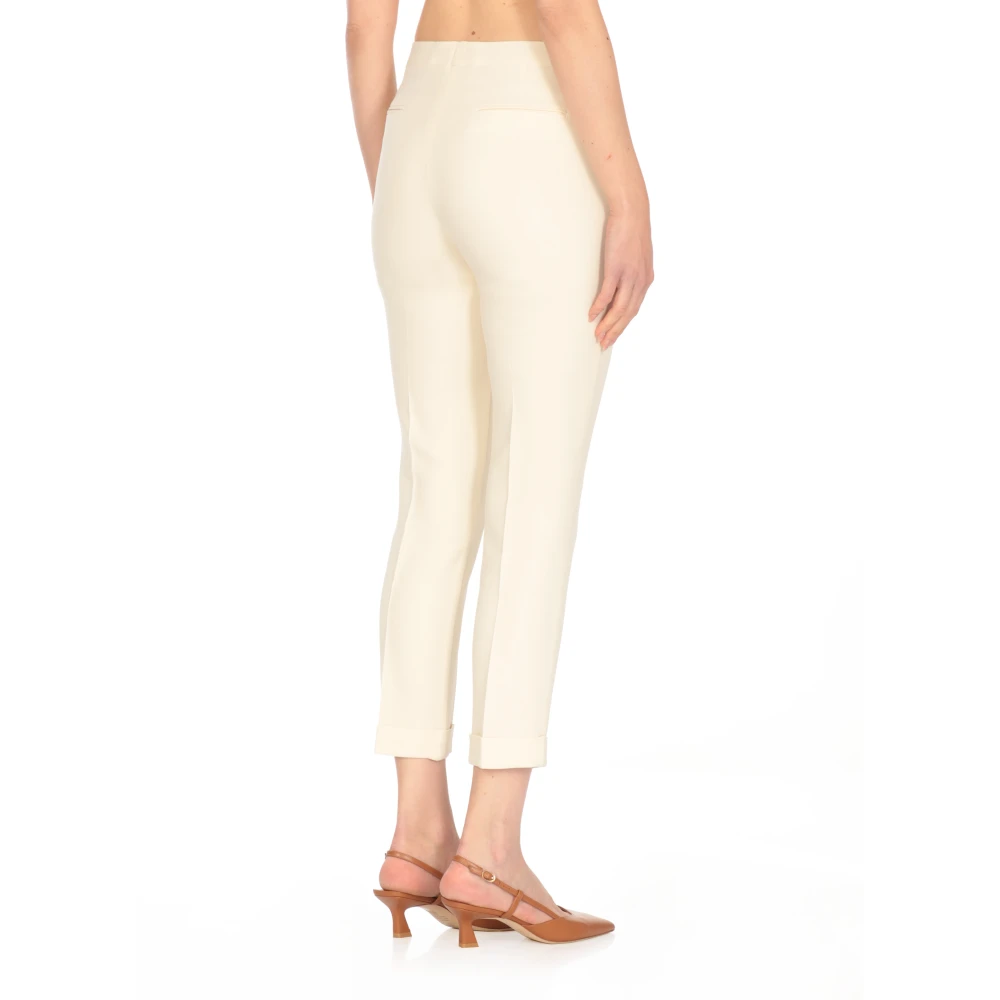 ETRO Ivoor Viscose Broek met Rits Beige Dames