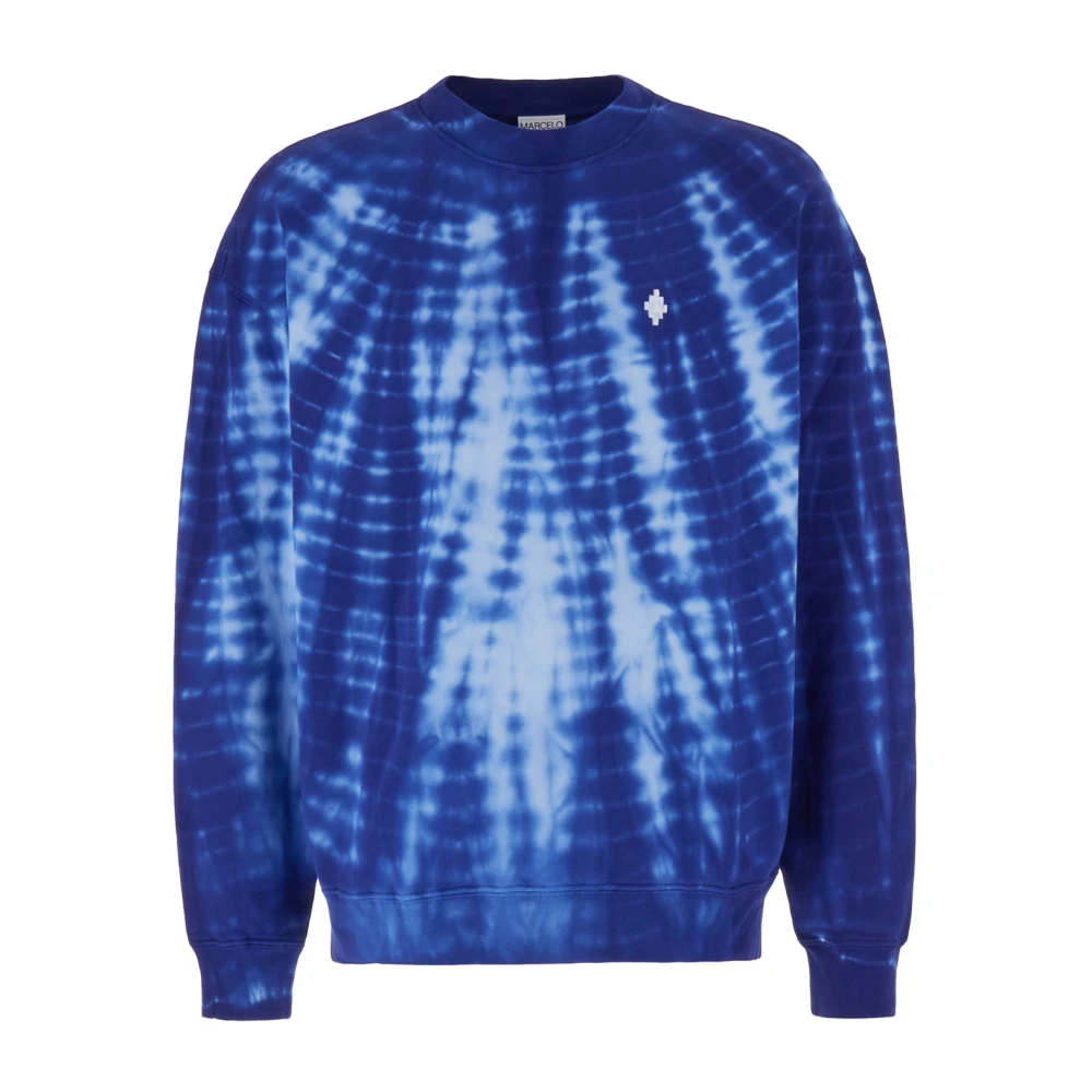 Marcelo Burlon Felpa Sweatshirts Blue Heren