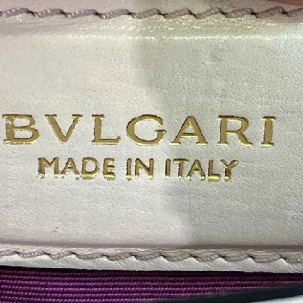 Bvlgari Vintage Pre-owned Leather shoulder-bags Beige Dames