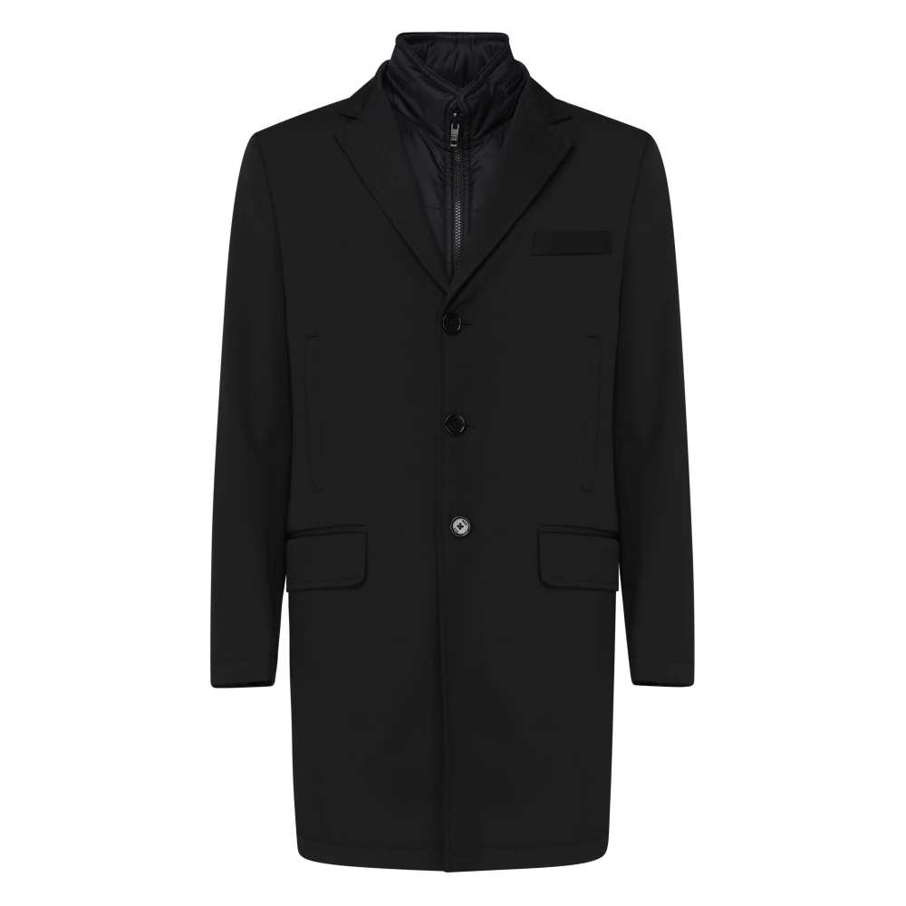 Fay Zwarte Stretchjas Black Heren
