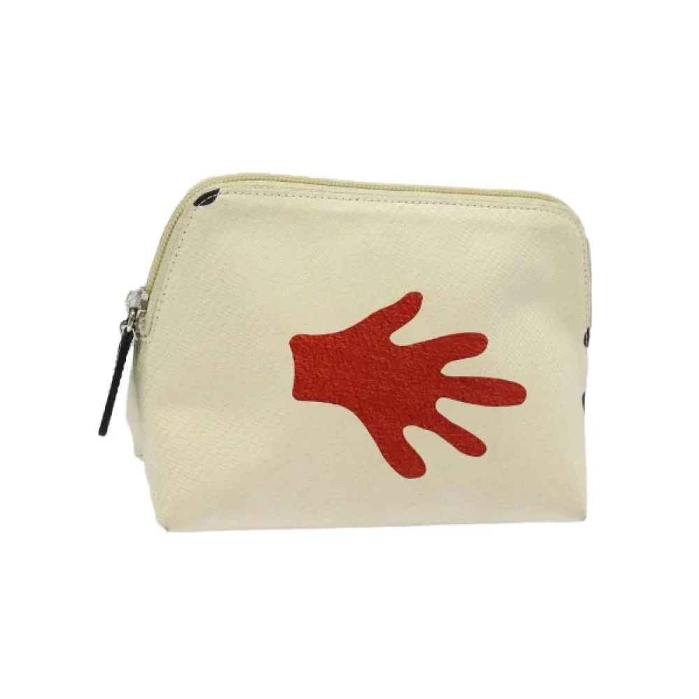 Bvlgari Vintage Pre-owned Canvas pouches Beige Dames