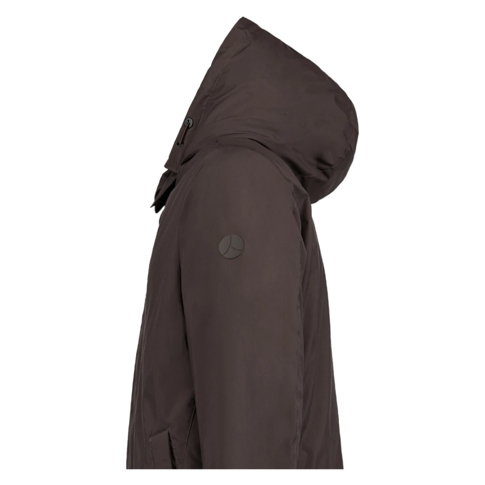 People of Shibuya Technische donsjas met afneembare capuchon Brown Heren