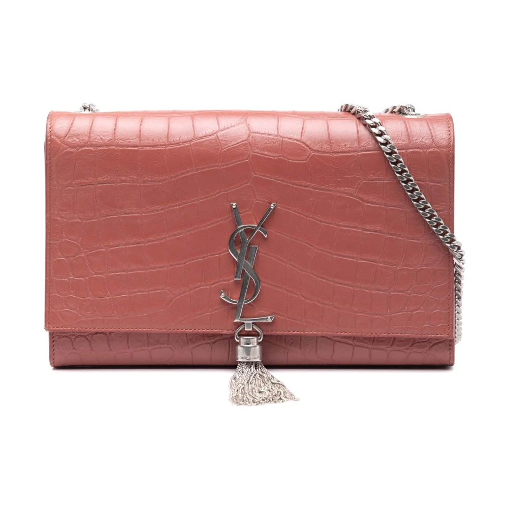 Saint Laurent Vintage Women's Pink Pre-Owned Chain Shoulder Bag