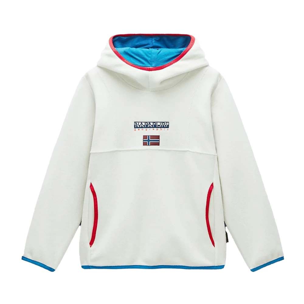 Napapijri Varm och mysig barnfleece tröja White, Unisex