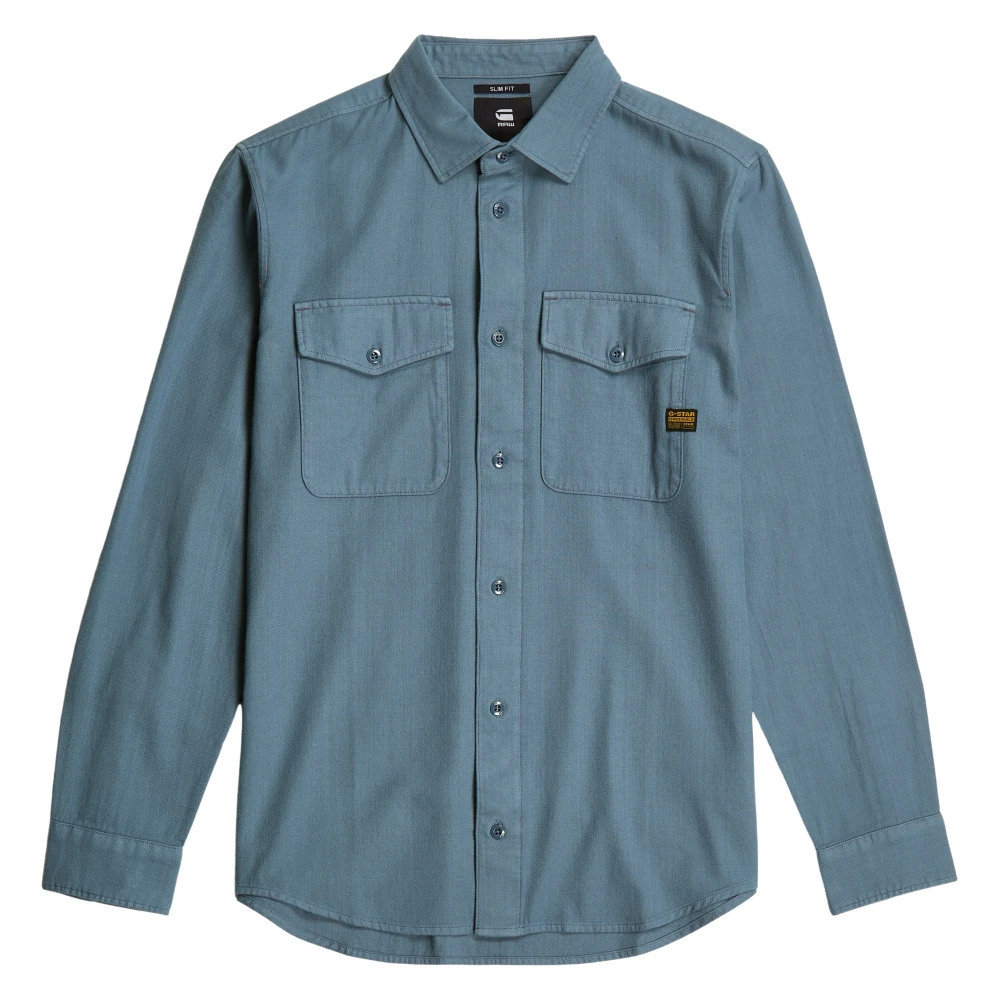 G-Star Marine Slim Fit Overhemd Blue Heren