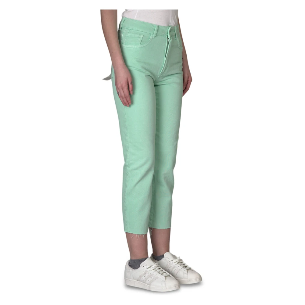 Hinnominate Raw Cut Jeans in Menta Green Dames