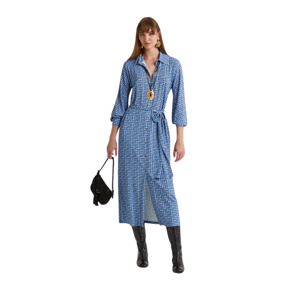 Maliparmi Women's Blue Mali Stones Jersey Dress
