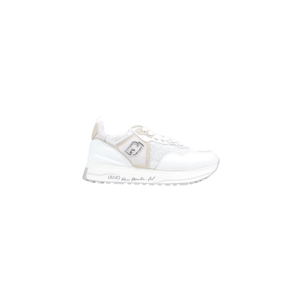 Liu Jo Women's White Sneakers, 6 Uk, Lace-Up Polyurethane Trainers