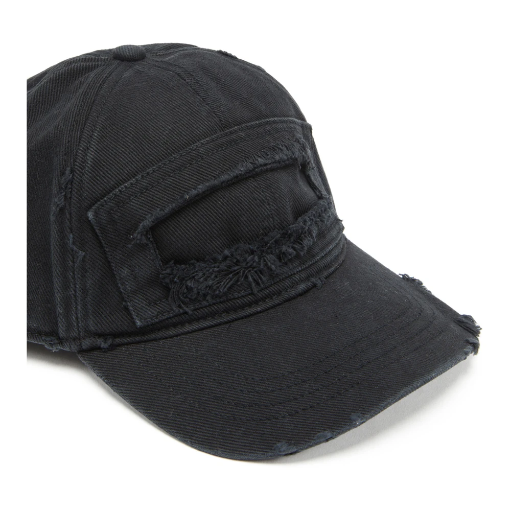 Diesel Baseball cap with cut-out patch Black Heren