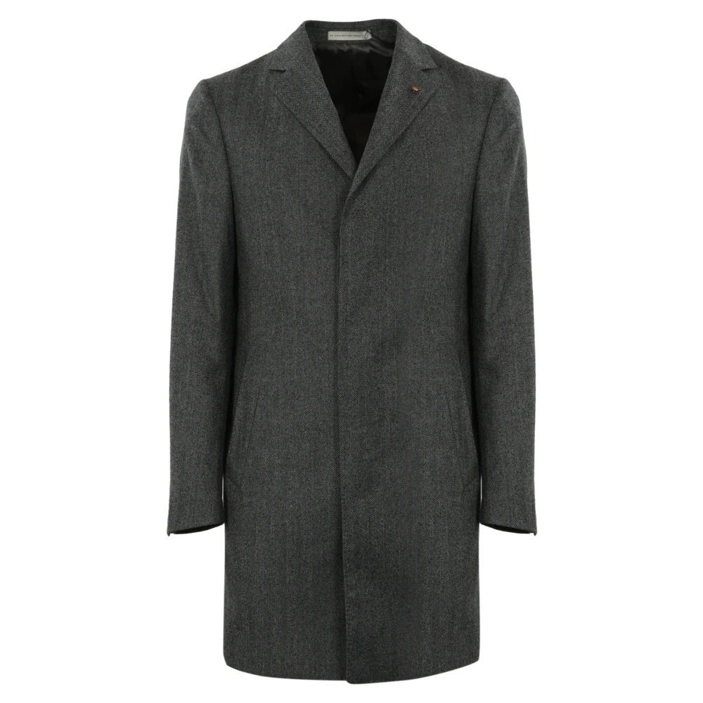 Corneliani Grijze wollen jas klassieke stijl Gray Heren