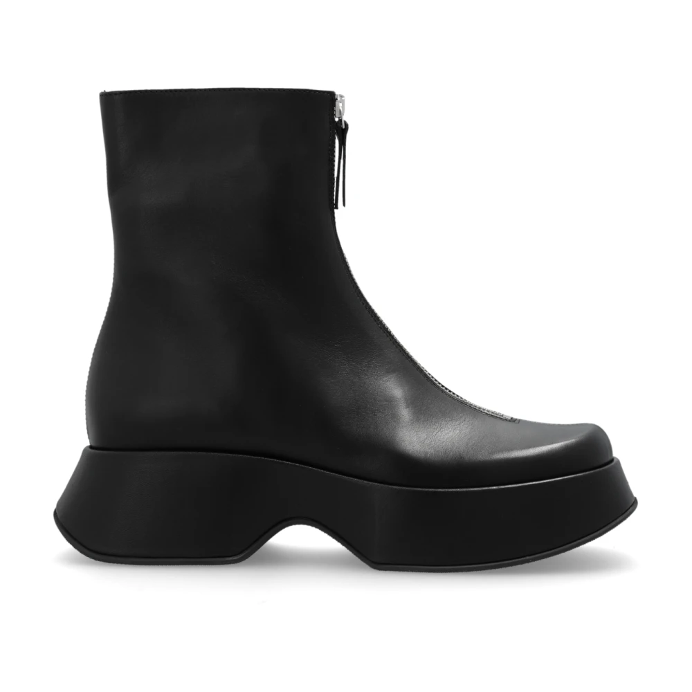 Vic Matié Black Ankle Boots, Female, 4 Uk, Platform Ankle Boots Elodie
