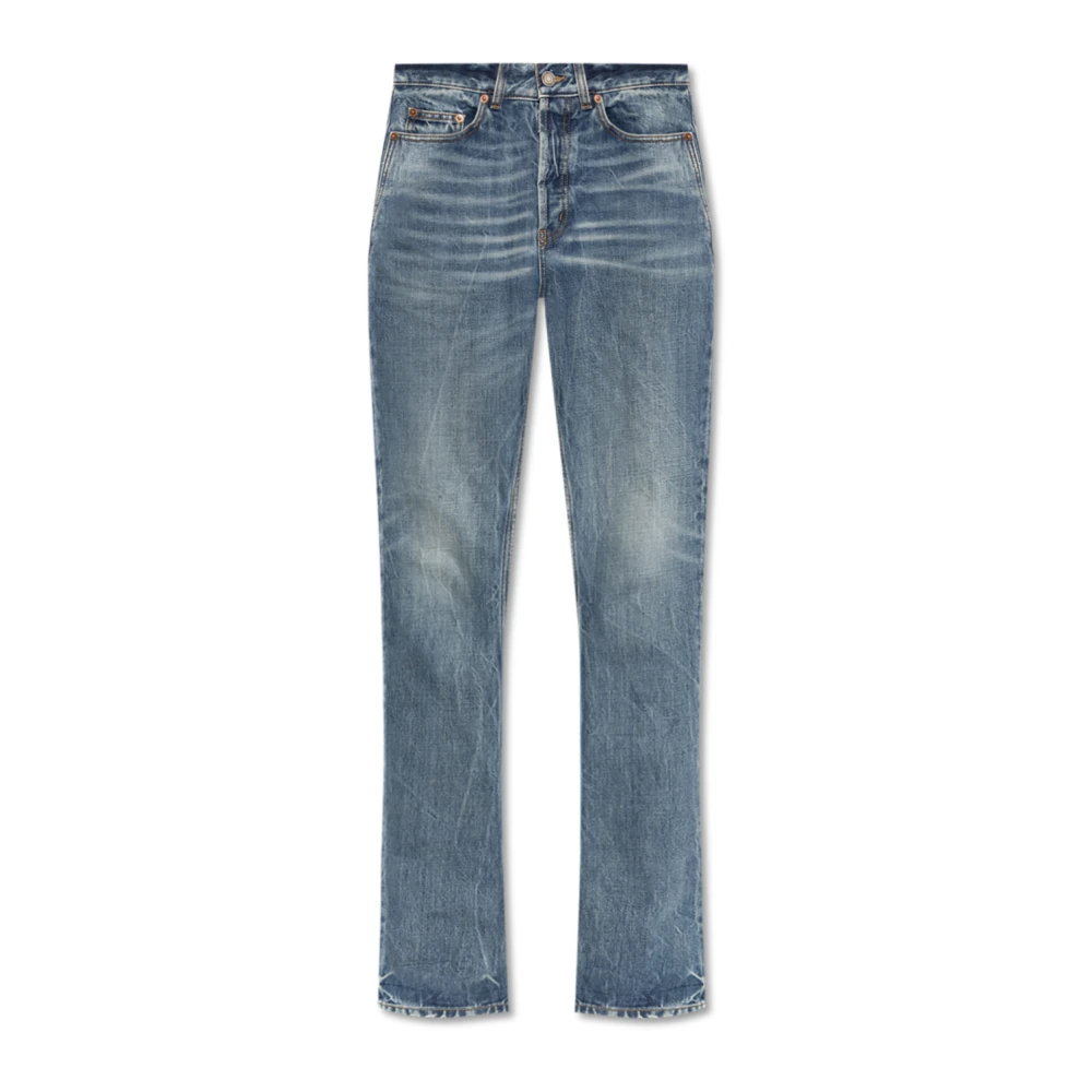 Saint Laurent Jeans met vintage-effect Blue Dames