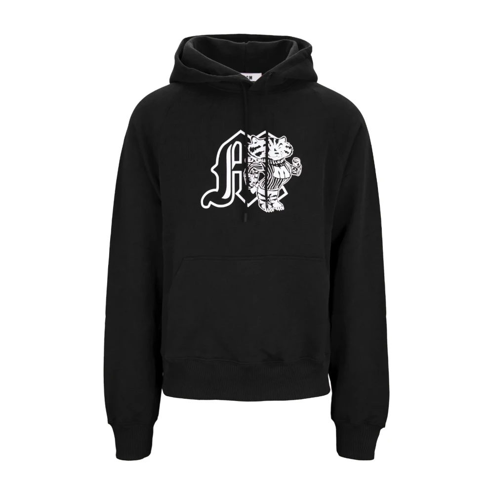 Msgm Heren hoodie met grafische print Black Heren