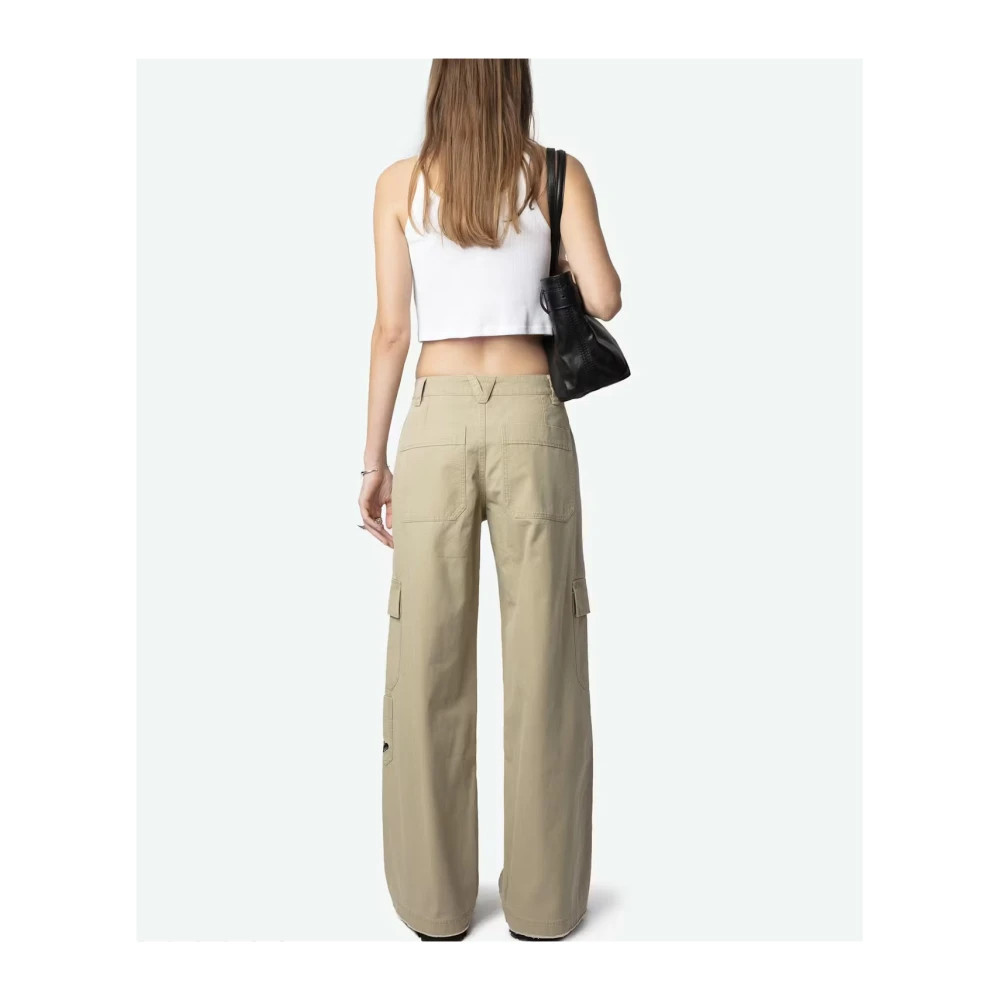 Zadig & Voltaire Militaire katoenen broek met meerdere zakken Beige Dames