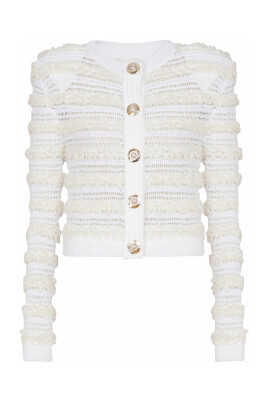 cardigan-a-manches-longues-en-maille-effet-tweed