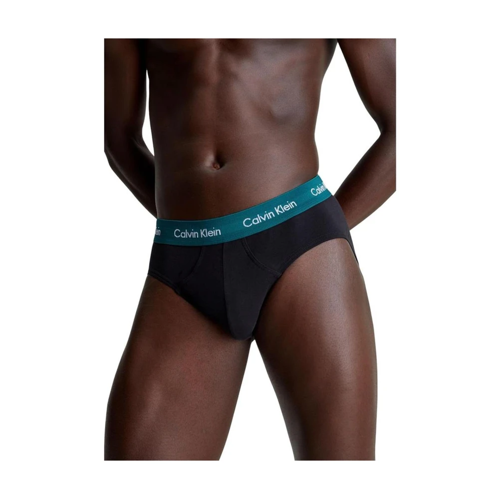 Calvin Klein Zwarte Katoenen Hip Briefs 3Pack Black Heren