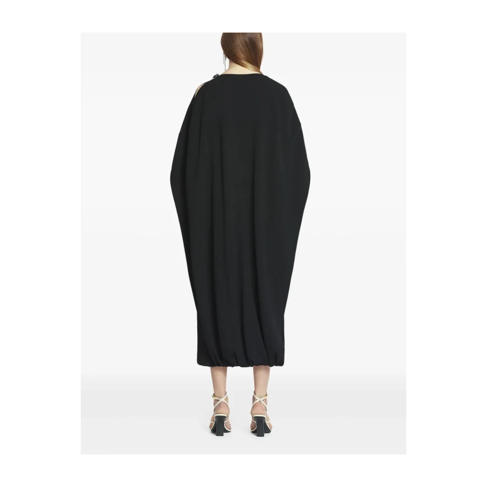 Lanvin Bijou Detail Cape Jurk Black Dames