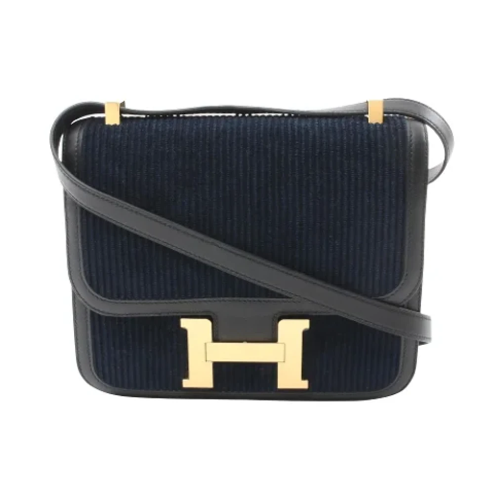 Hermès Vintage Pre-owned Leather crossbody-bags Black Dames