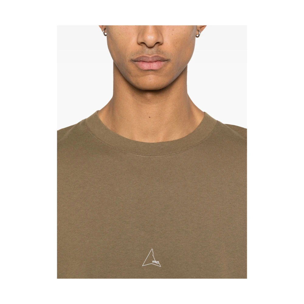 ROA Olijfbruin Crew Neck Lange Mouw Brown Heren