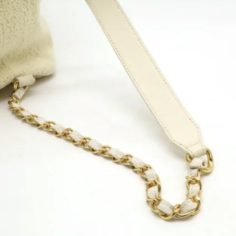 Chanel Vintage Pre-owned Fabric chanel-bags Beige Dames