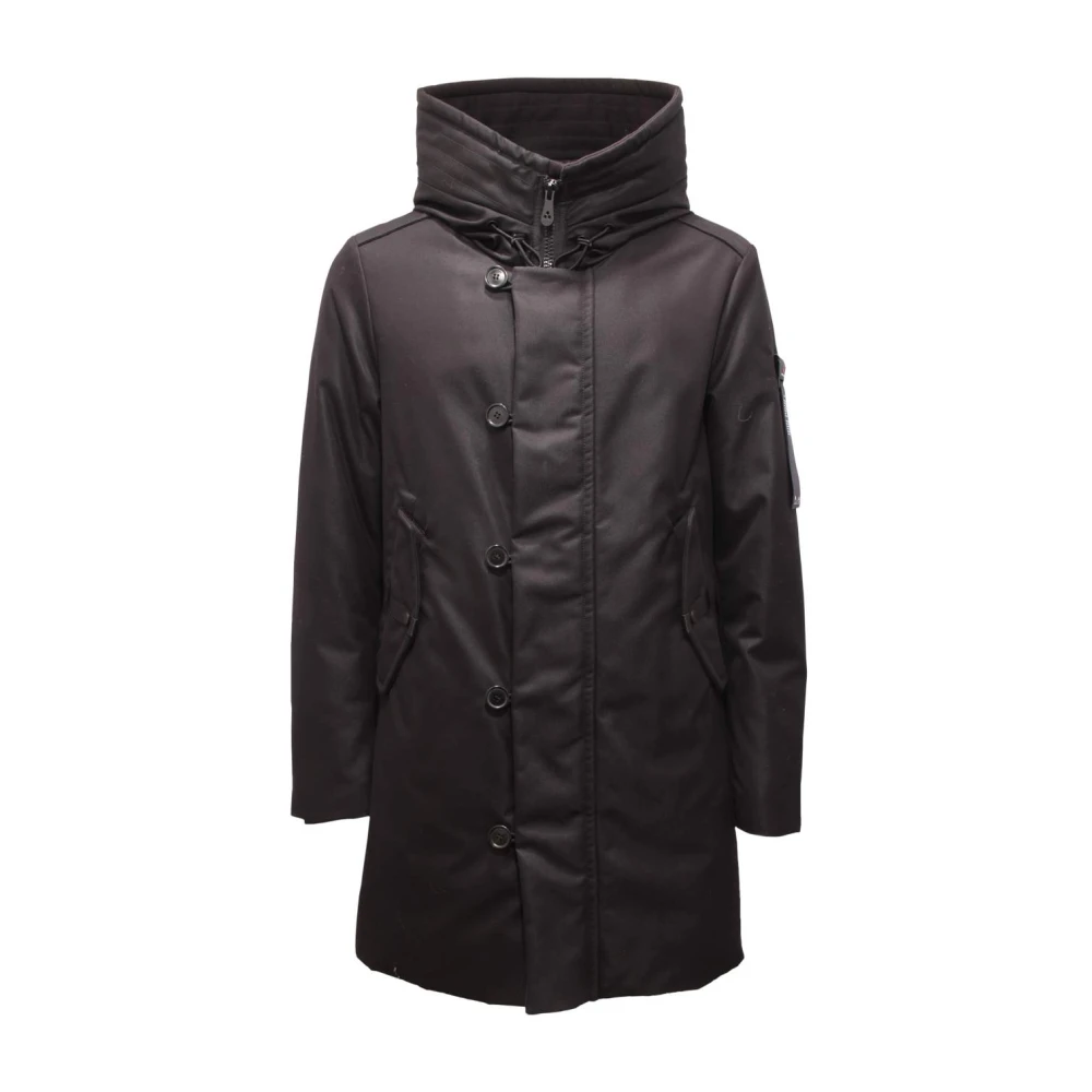 Peuterey Men's Black Single-Breasted Coats, 2XL, Kasa Sl 00 Down Jacket