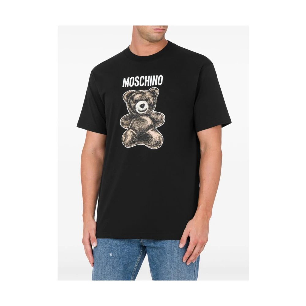 Moschino Zwarte Teddy Bear Crew Neck T-shirt Black Heren