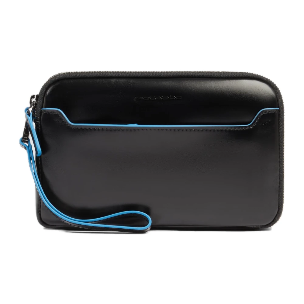 Piquadro Unisex Noir - Pochette Avec Trois Compartiments - Sacs - Taille: One Size