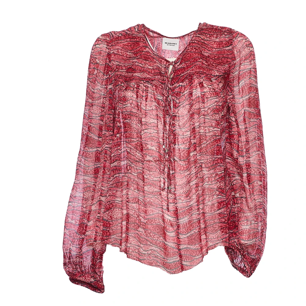 Isabel marant Rode Gerimpelde Top Advika Red Dames