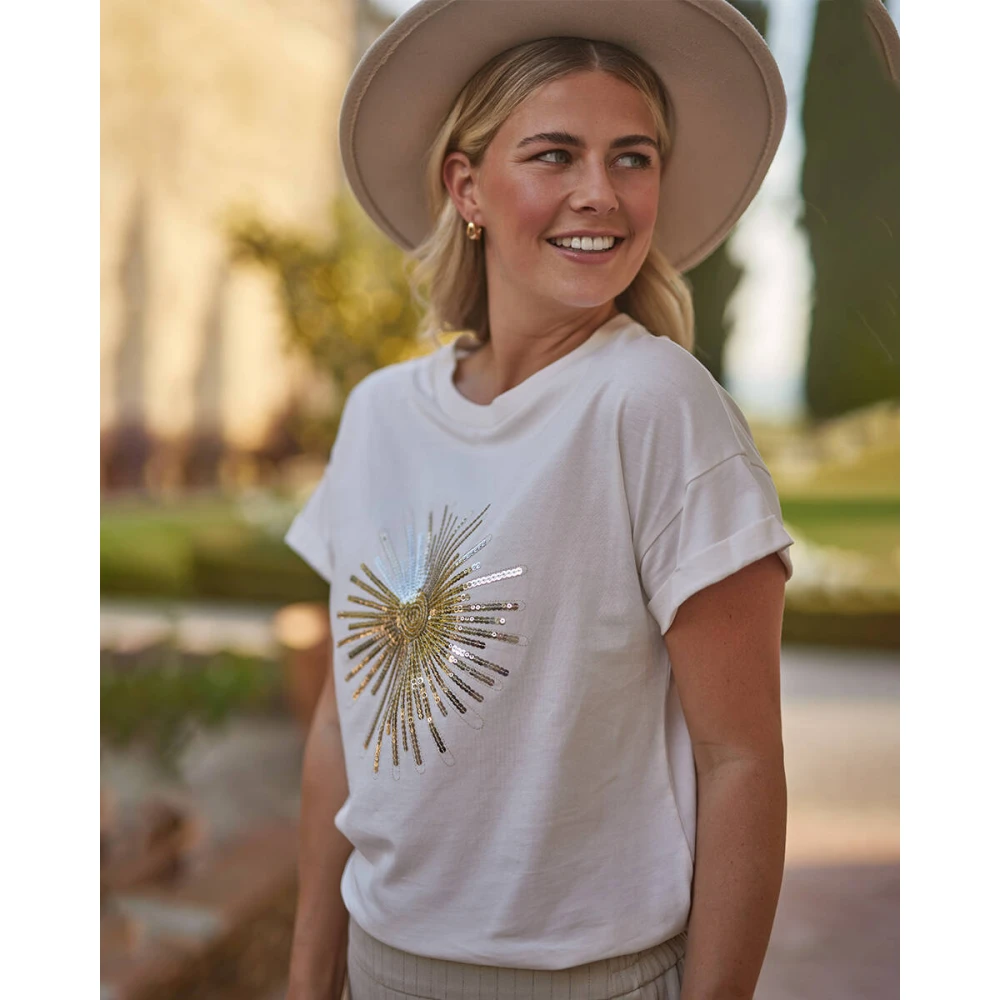 Nukus Albufeira Shirt Fw24081 Stijlvolle Tee White Dames