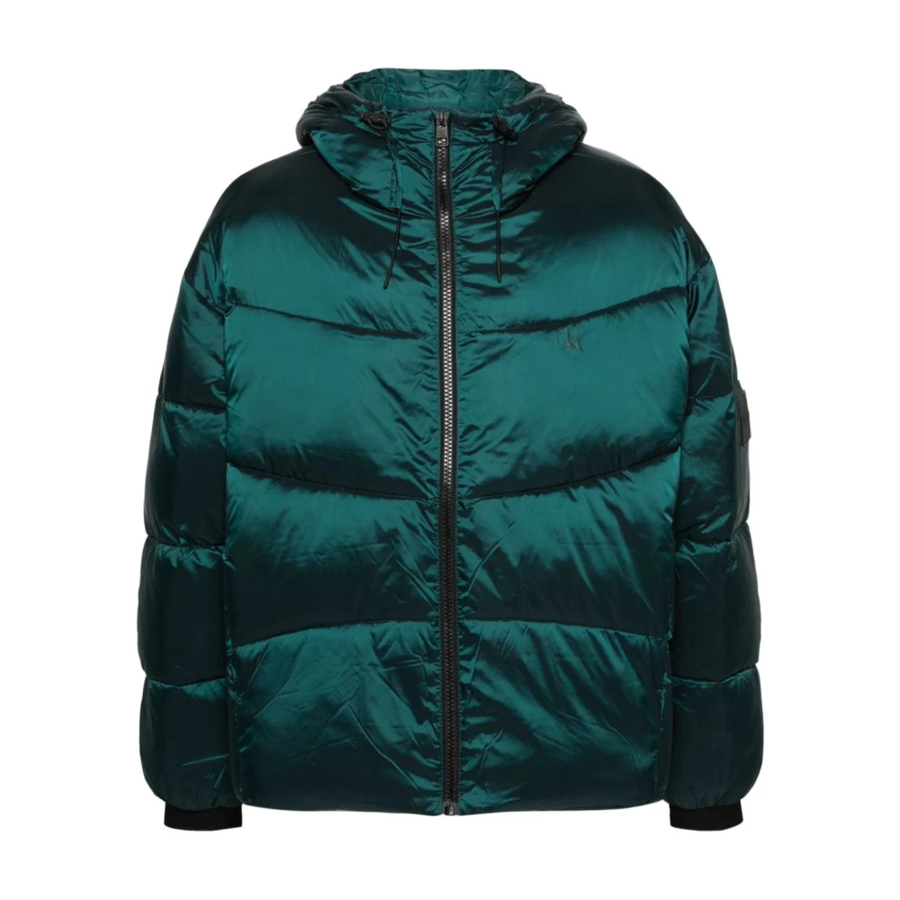 Calvin Klein Jeans Men's Blue Ripstop Puffer Down Jacket
