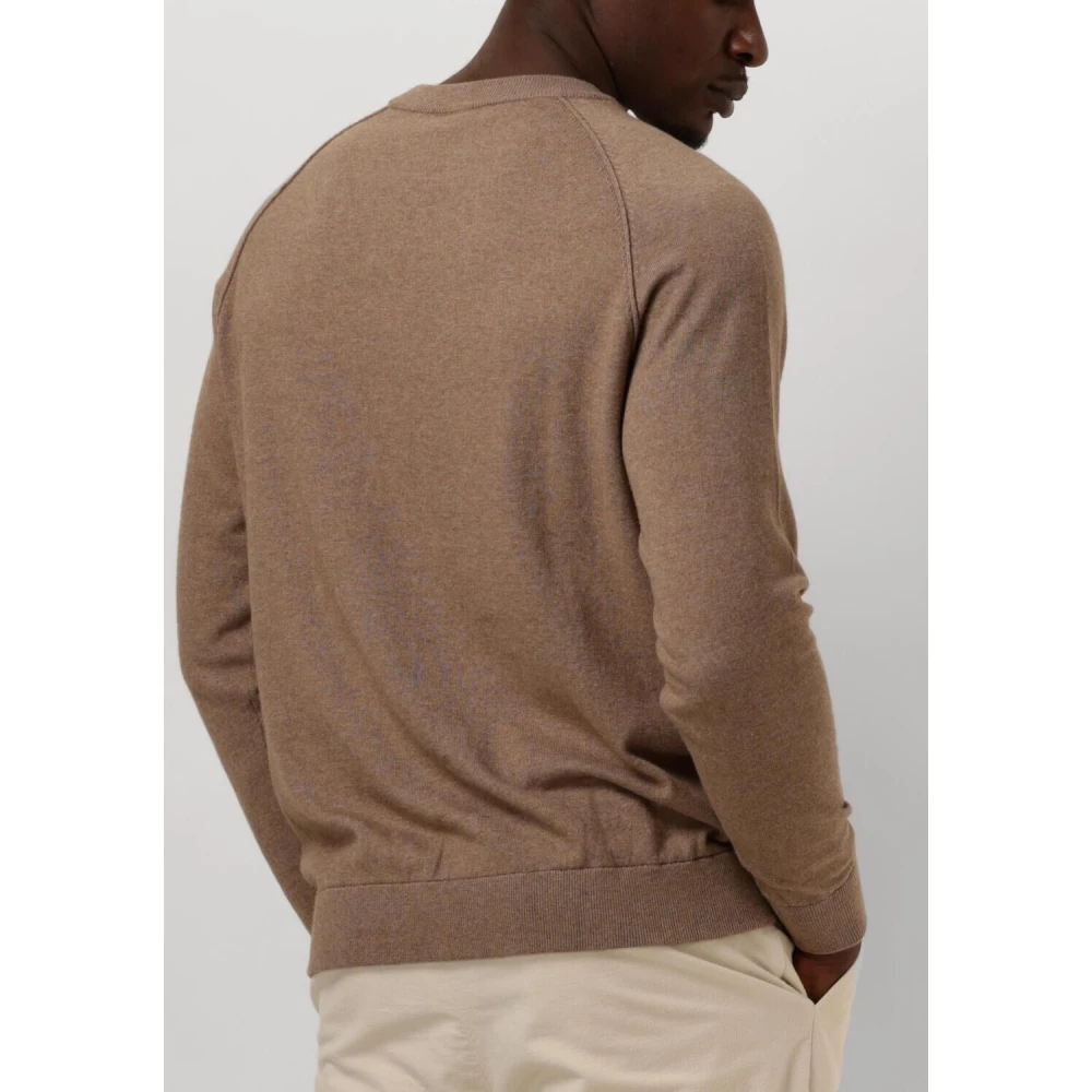 Saint Steve Taupe Sweater Pelle Brown Heren