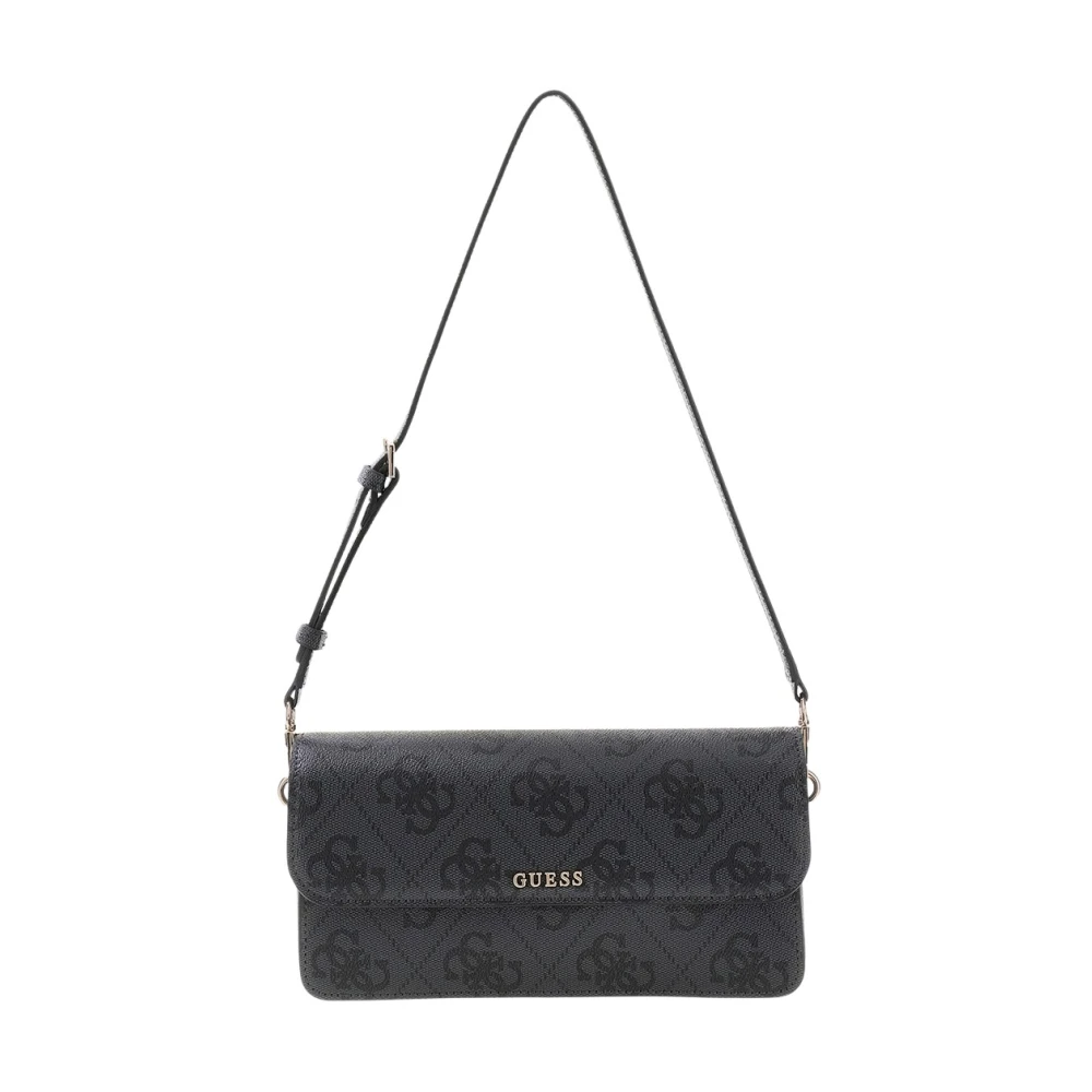 Guess Black Sadie Flap Shoulder Bag - Female - Shoulder Bags - One Size - Bags