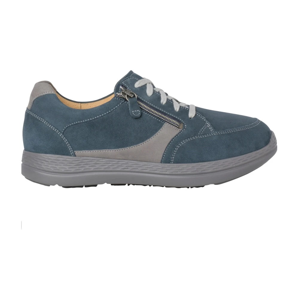 Ganter Wijde Lace-Zip Sneaker in Heren Schoenen Blauw