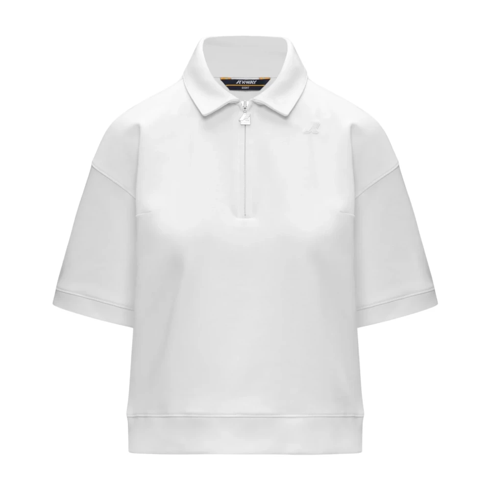 K-Way Donna Bianco Top, S, New,